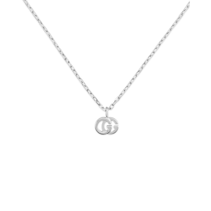 Gucci GG Running Necklace in White Gold